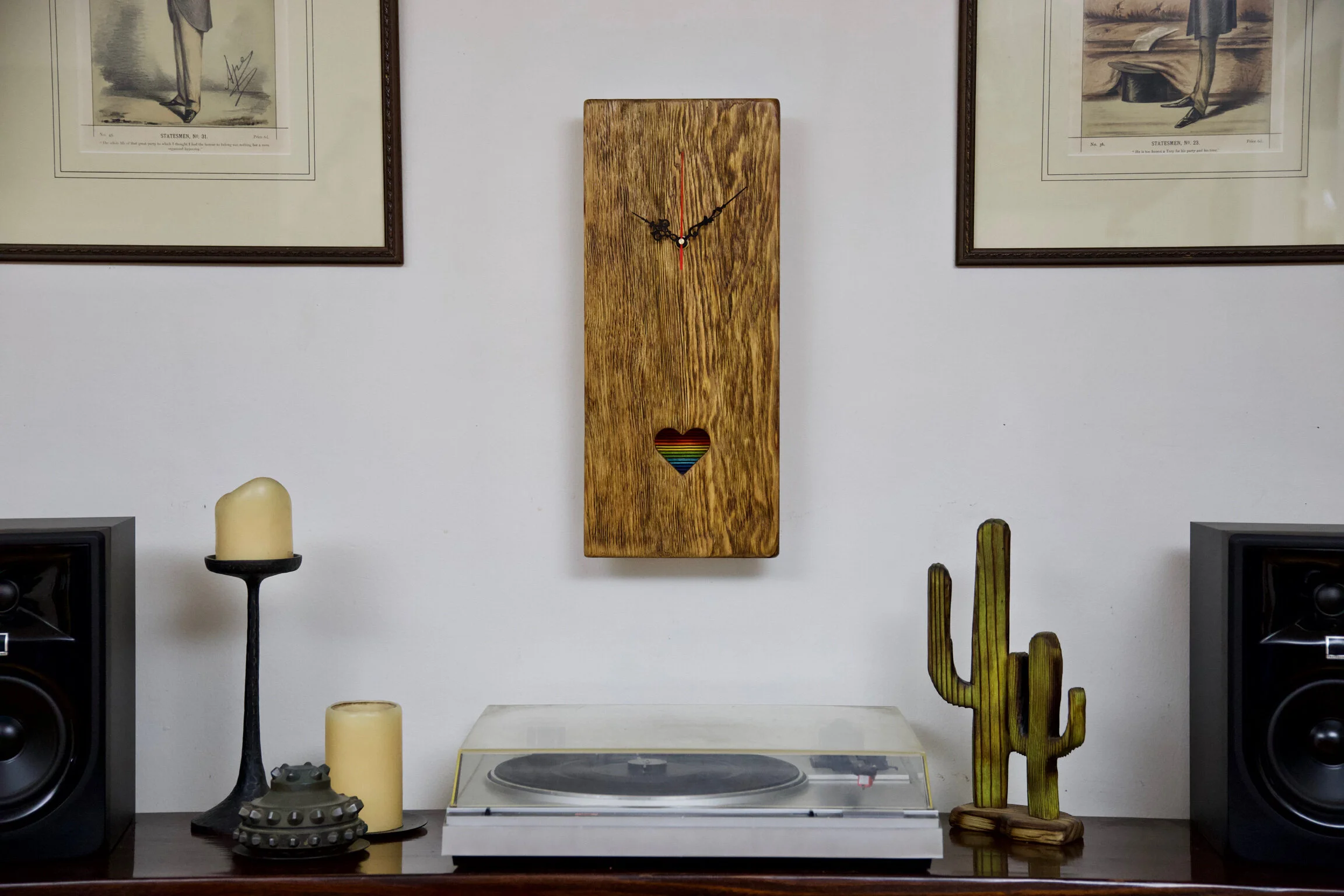 Textured Wood Pendulum Clock Art - Jerome 0001 — Korzen Designs